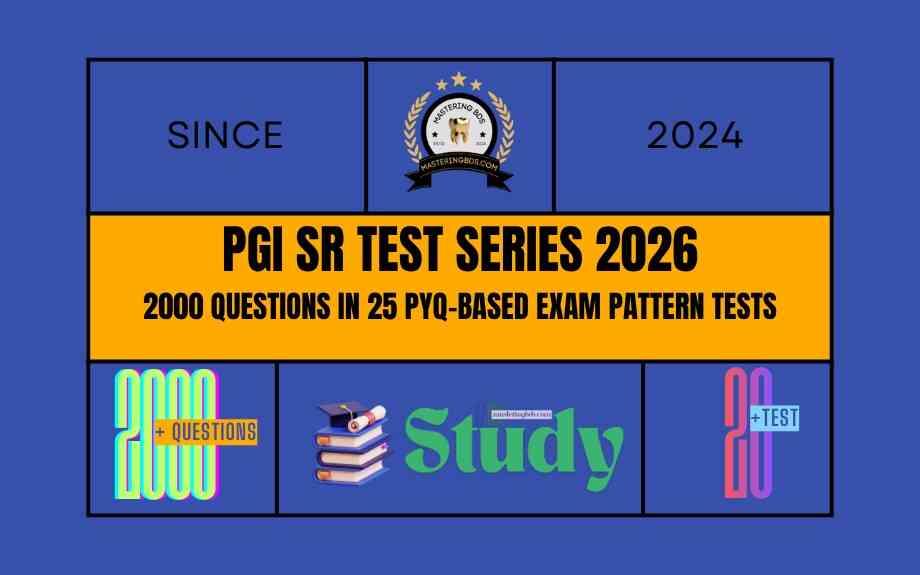 PGI SR Test Series 2026 – 2000 Questions in 25 PYQ-Based Exam Pattern Tests V2